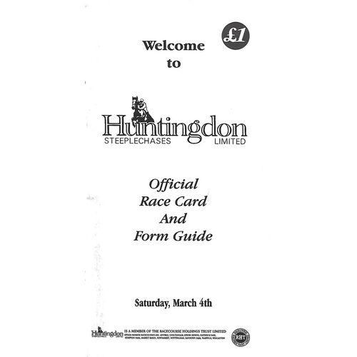 2000 Huntingdon The Irish/Scottish Race Meeting (04/03/2000) Horse Racing Racecard