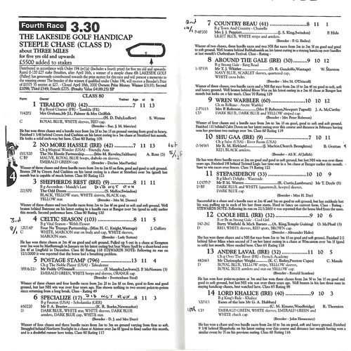 2000 Huntingdon Easter Race Meeting (24/04//2000) Horse Racing Racecard