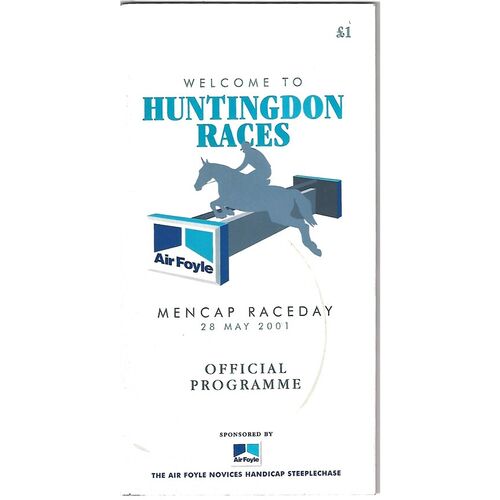 2001 Huntingdon Mencap Race Meeting (28/05/2001) Horse Racing Racecard