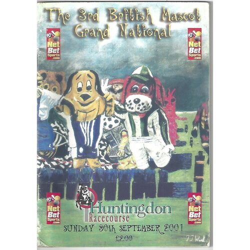 2001 Huntingdon The 3rd British Mascot Grand National Race Meeting (30/09/2001) Horse Racing Racecard