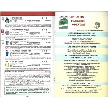 2003 Huntingdon Third February Race Meeting (22/03/2003) Horse Racing Racecard