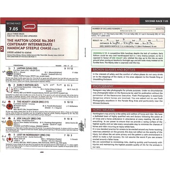 2004 Huntingdon June Race Meeting (08/06/2004) Horse Racing Racecard