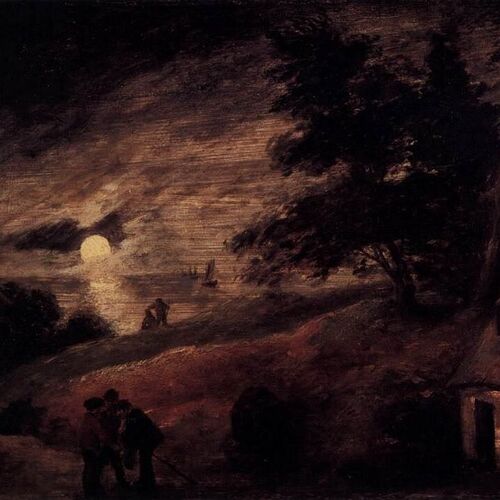 Dune Landscape by Moonlight