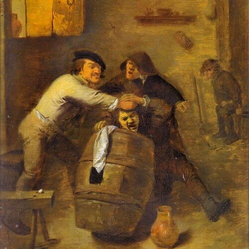 Peasants Brawling in a Tavern