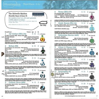 2005 Huntingdon Bank Holiday Family Fun Day Race Meeting (29/08/2005) Horse Racing Racecard