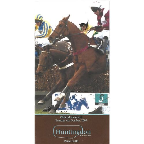 2005 Huntingdon First October Race Meeting (04/10/2005) Horse Racing Racecard
