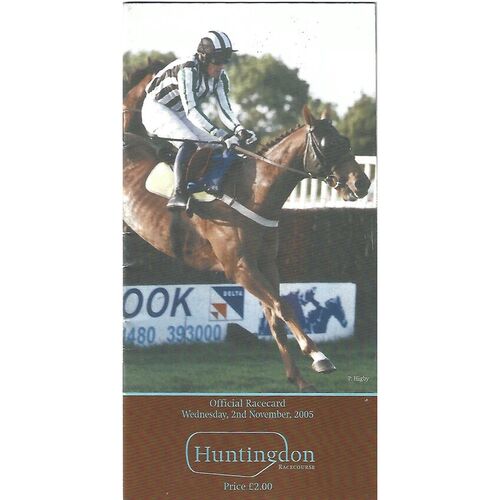 2005 Huntingdon First November Race Meeting (02/11/2005) Horse Racing Racecard