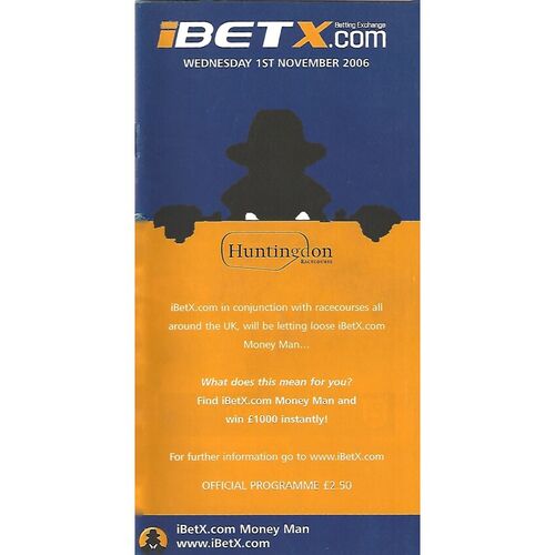 2006 Huntingdon First November Race Meeting (01/11/2006) Horse Racing Racecard