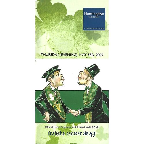 2007 Huntingdon May Thursday Evening Race Meeting (03/05/2007) Horse Racing Racecard