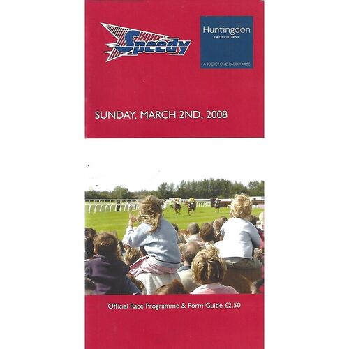 2008 Huntingdon First March Race Meeting (02/03/2008) Horse Racing Racecard