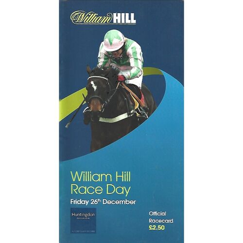 2008 Huntingdon Boxing Day Race Meeting (26/12/2008) Horse Racing Racecard