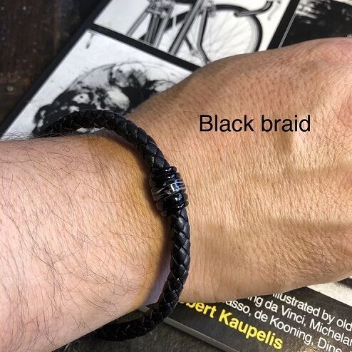 Men's Leather Bracelet & Bead