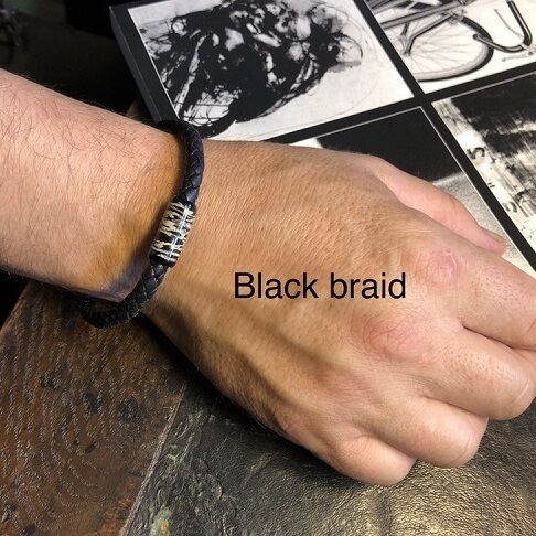 Men's Leather Bracelet & Bead