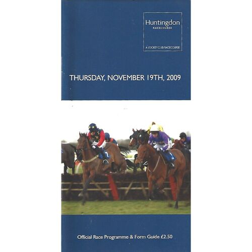 2009 Huntingdon Second November Race Meeting (19/11/2009) Horse Racing Racecard