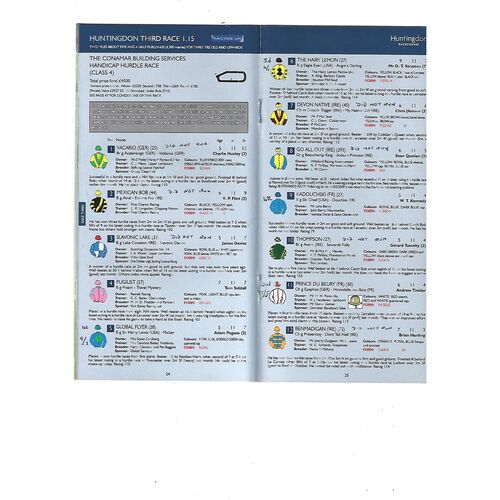 2009 Huntingdon Boxing Day Race Meeting 26/12/2009) Horse Racing Racecard