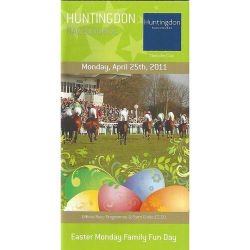2011 Huntingdon Easter Monday Family Fun Day Race Meeting (25/04/2011) Horse Racing Racecard