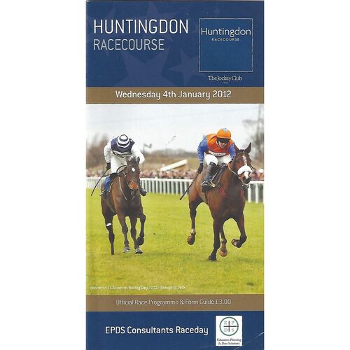 2012 Huntingdon First January Race Meeting (04/01/2012) Horse Racing Racecard