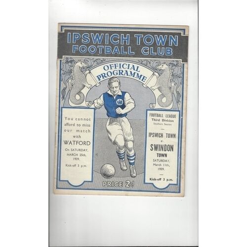Ipswich Town Home Football Programmes