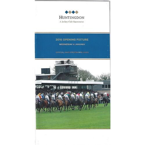 2016 Huntingdon 2016 Opening Fixture Race Meeting (06/01/2016) Horse Racing Racecard