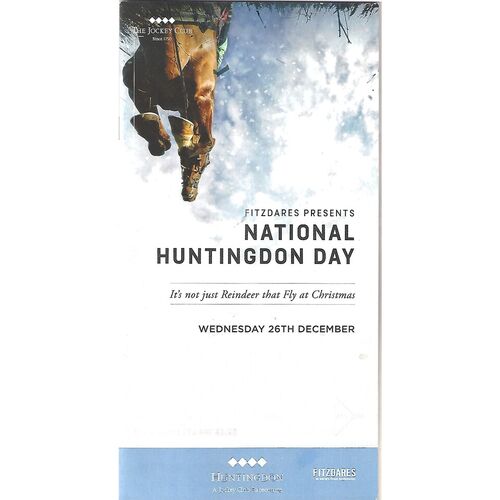 2018 Huntingdon National Huntingdon Day Race Meeting (26/12/2018) Horse Racing Racecard