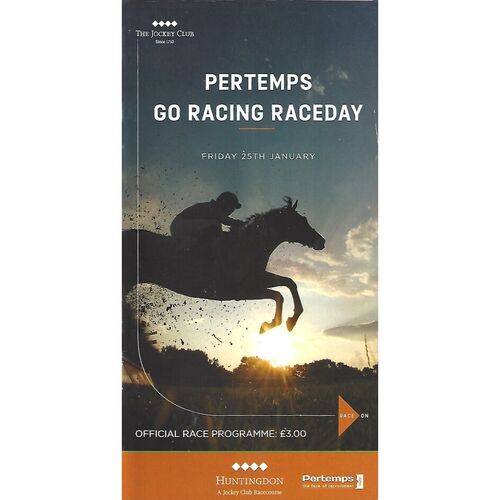 2019 Huntingdon Pertemps Go Racing Raceday Race Meeting (25/01/2019) Horse Racing Racecard