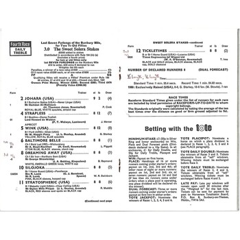1981 Newmarket Second August Meeting (08/08/1981) Horse Racing Racecard