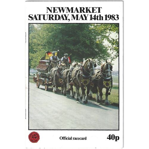 1983 Newmarket May Race Meeting (14/05/1983) Horse Racing Racecard