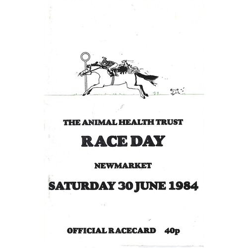 1984 Newmarket Charity (The Animal Health Trust) Race Meeting (30/06/1984) Horse Racing Racecard