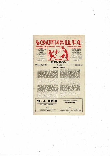 More Football Programmes listed today