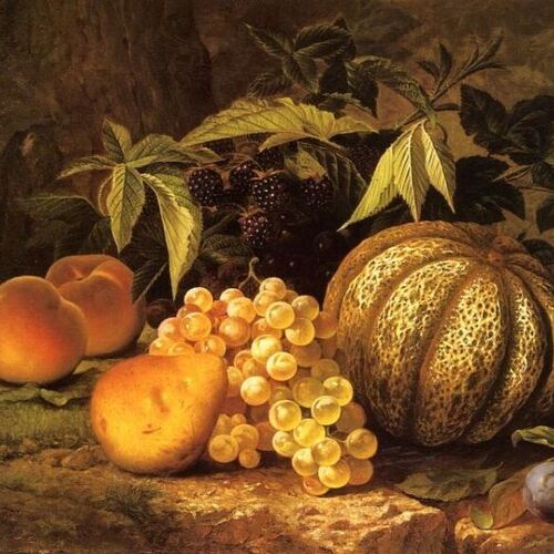 Still Life with Cantaloupe
