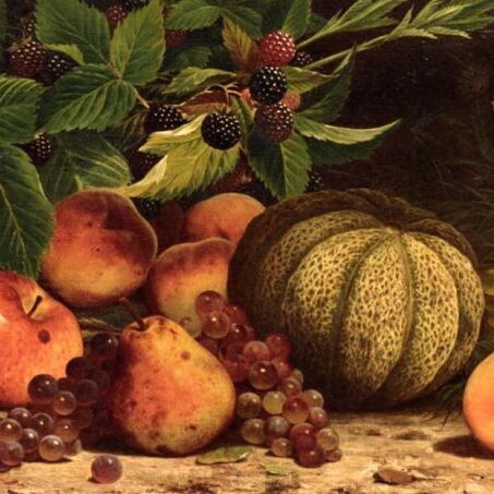 Still Life with Melon, Grapes, Peaches, Pears and Black Raspberries