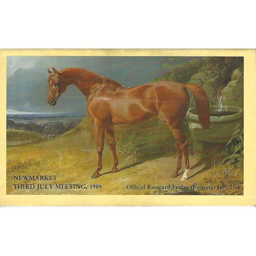 1989 Newmarket Third July Meeting (21/07/1989) Horse Racing Racecard