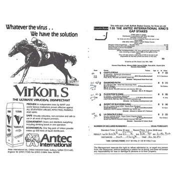 1989 Newmarket Third July Meeting (21/07/1989) Horse Racing Racecard