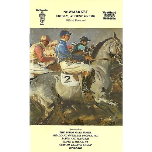 1989 Newmarket First August Meeting (04/08/1989) Horse Racing Racecard