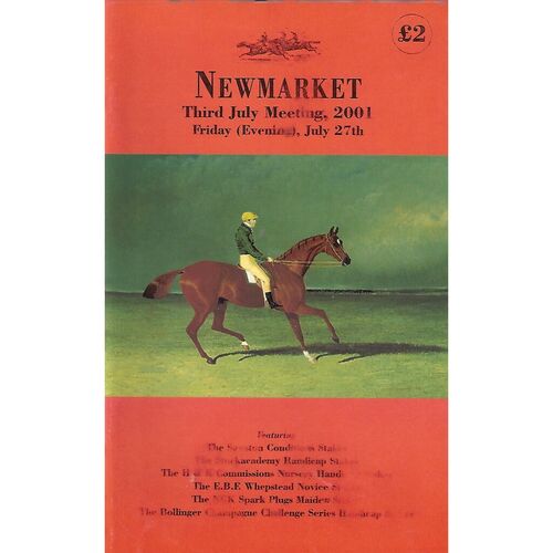2001 Newmarket Third July Race Meeting (27/07/2001) Horse Racing Racecard