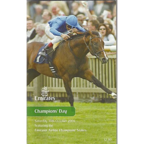 2004 Newmarket Champions Day Meeting (The Emirates Airline Champion Stakes/Totesport Cesarewitch) Race Meeting (16/10/2004) Horse Racing Racecard