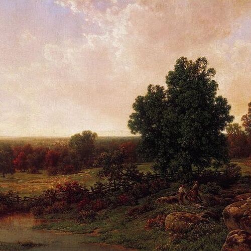 Three Men in a Landscape