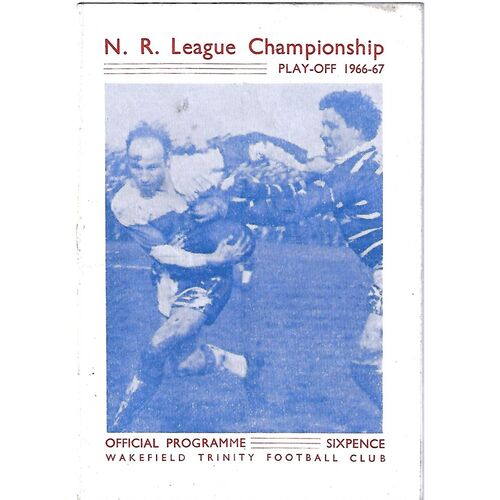 Wakefield Trinity Home Rugby League Programmes