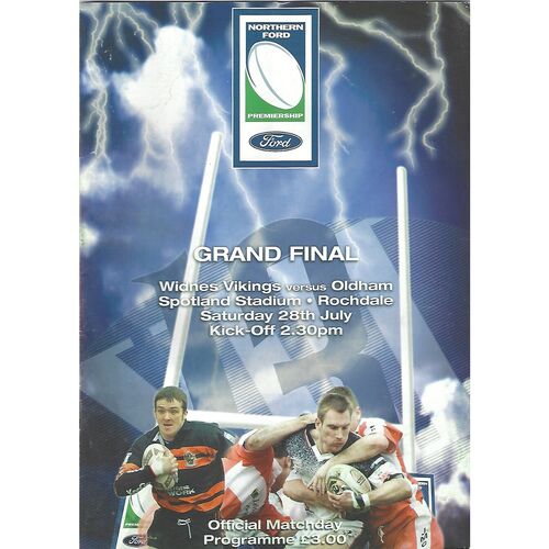 Northern Ford Premiership Grand Final Rugby League Programmes