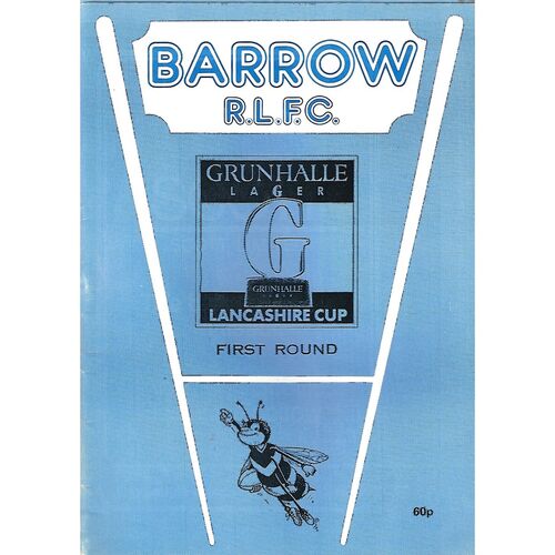Barrow Home Rugby League Programmes