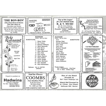 1989/90 Barrow v Oldham Lancashire Cup 1st Round Rugby League Programme