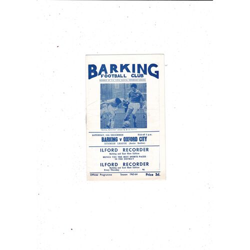 Barking Home Football Programmes