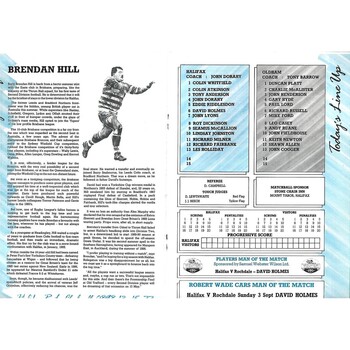 1989/90 Halifax v Oldham Rugby League Programme