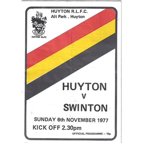 Swinton Away Rugby League Programmes