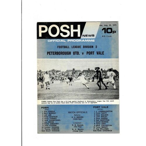 Peterborough United Home Football Programmes