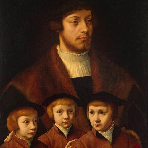 Portrait of a Man with Three Sons