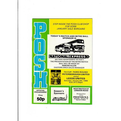 Peterborough United Home Football Programmes