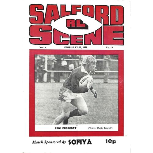 Salford Home Rugby League Programmes