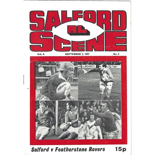 1977/78 Salford v Featherstone Rovers Rugby League Programme