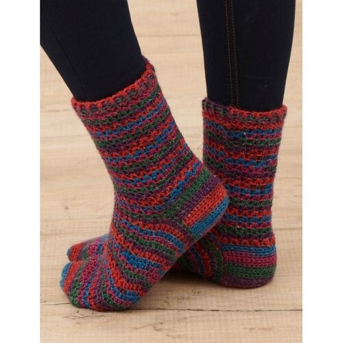 Tinsel Toes Crocheted Socks - 4ply WYSpinners